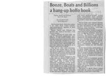 Booze Boats and Billions a Bang up Boffo Book