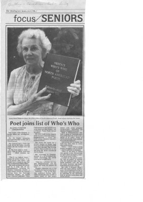 Poet Joins List of Whos Who