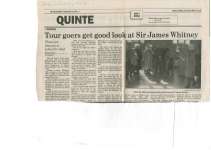 Tour goers get good look at Sir James Whitney