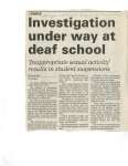 Investigation under way at deaf school