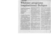 Whitney programs inspirational: Buligan