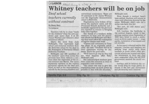 Whitney teachers will be on job