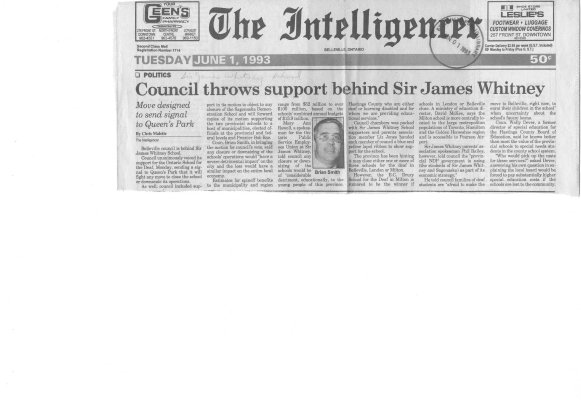 Council throws support behind Sir James Whitney