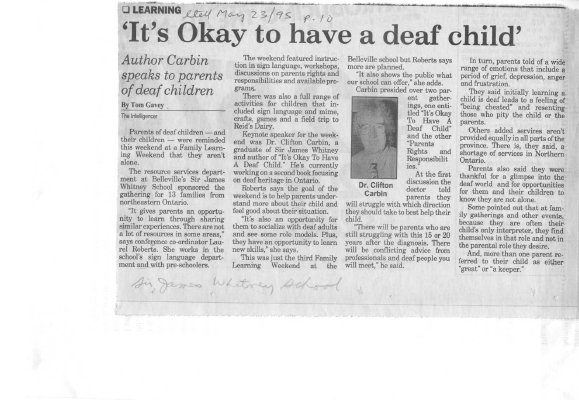 It's Okay to have a deaf child