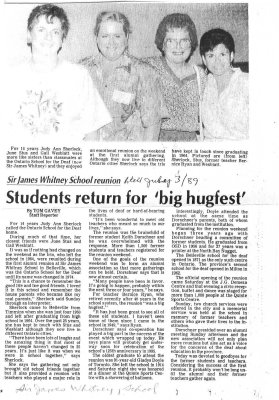 Students return for big hugfest