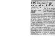 SJW teachers vote on latest gov't offer