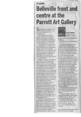 Belleville front and centre at the Parrott Art Gallery