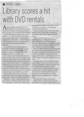 Library scores a hit with DVD rentals