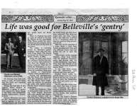 Life was good for Belleville's "gentry"