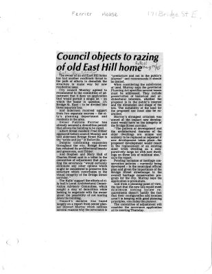 Council objects to razing of old East Hill home