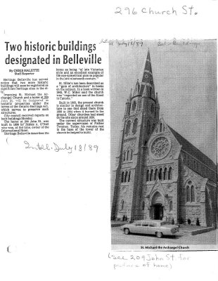 Two historic buildings designated in Belleville