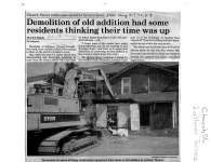 Demolition of old addition had some residents thinking their time was up