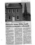 Historic home Billa built awaits economic rebound