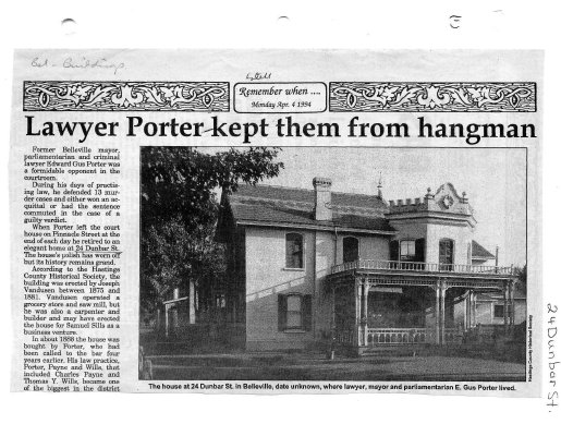 Lawyer Porter kept them from hangman