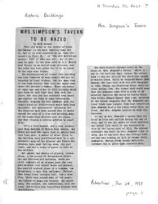 Mrs. Simpson's Tavern to be razed