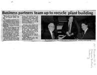 Business partners team up to recycle plant building