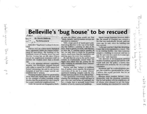 Belleville's &quot;bug house&quot; to be rescued