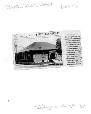 Time capsule: Bayview Public School