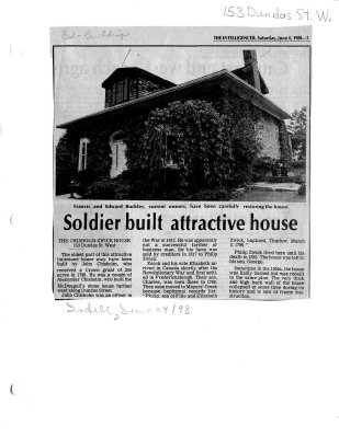 Soldier built attractive house: the Chisholm-Zwick House