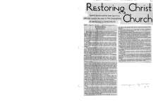 Restoring Christ Church