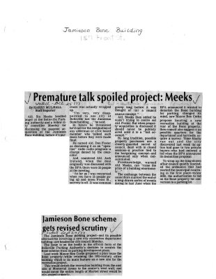 Premature talk spoiled project; Meeks