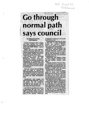 Go through normal path says council