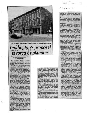 Teddington's proposal favored by planners