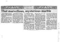 That marvellous, mysterious marble