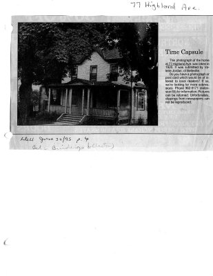 Time capsule: 77 Highland Avenue