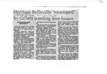 Heritage Belleville "swamped" by callers wanting free house