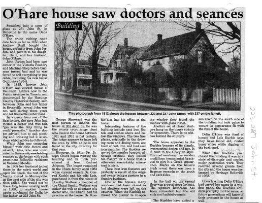 O'Hare house saw doctors and seances