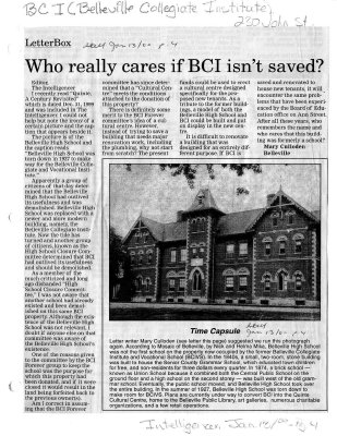 Who really cares if BCI isn't saved?