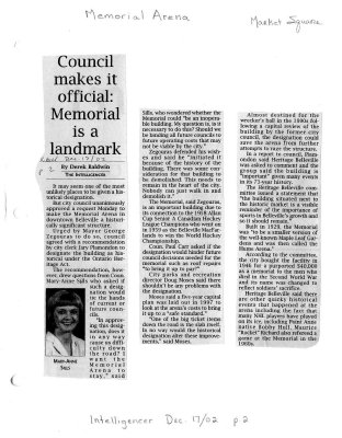 Council makes it official: Memorial is a landmark