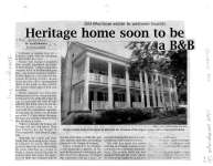 Heritage home soon to be a B&B