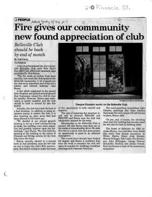 Fire gives our community new found appreciation of club