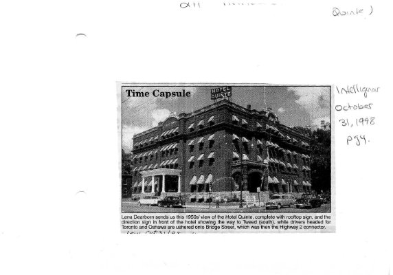 Time capsule: the Quinte Hotel