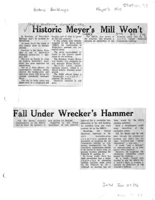 Historic Meyer's Mill won't fall under wrecker's hammer