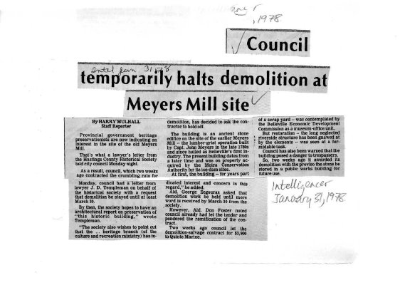 Council temporarily halts demolition at Meyers Mill site