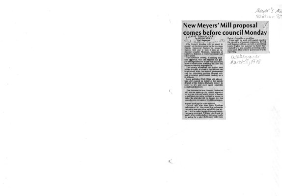 New Meyer's Mill proposal comes before council Monday