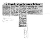 Mill may be older than many believe