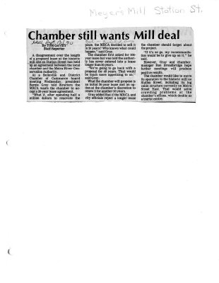 Chamber still wants Mill deal