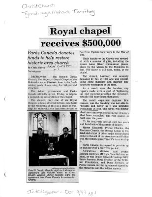 Royal Chapel receives $500,000