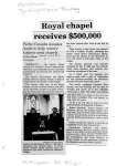 Royal Chapel receives $500,000