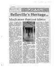 Belleville's heritage... much more than just fabrics