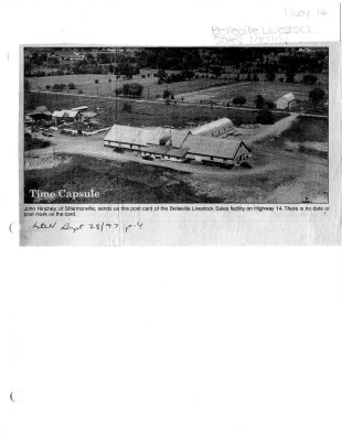 Time capsule: Belleville livestock sales facility