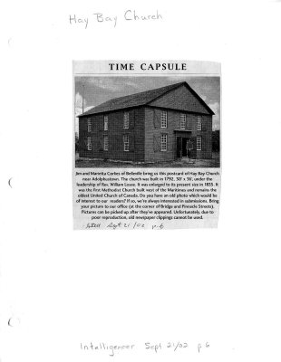 Time Capsule: Hay Bay Church