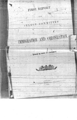 Immigration and Colonization - Ottawa 1875