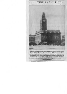 Time capsule: Belleville City Hall 1876