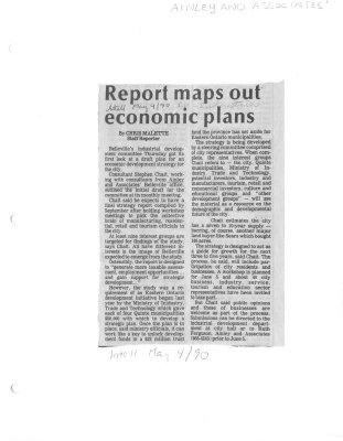 Report maps out economic plans: Ainley and Associates