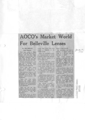 AOCO's Market World for Belleville Lenses: American Optical Company